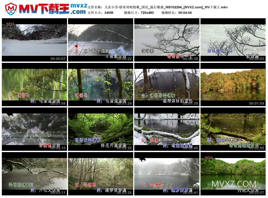 大庆小芳-情哥哥唱情歌_国语_流行歌曲_MB102294